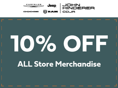 10% OFF ALL Store Merchandise